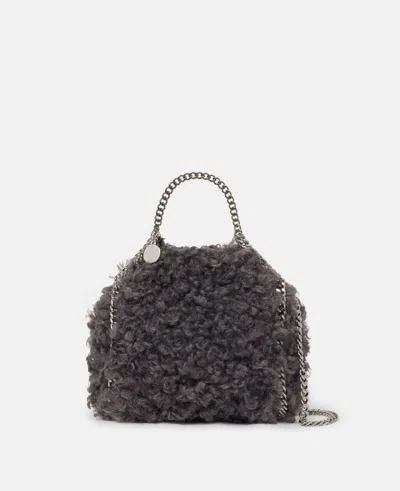 Stella Mccartney Falabella Tiny Teddy Tote Bag In Smoke Grey