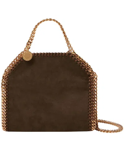 Stella Mccartney Falabella Tiny Tote Alter Suede Bags In Brown