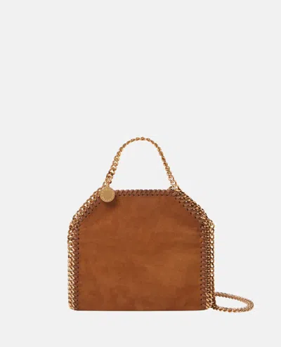 Stella Mccartney Falabella Tiny Tote Alter Suede In Brown