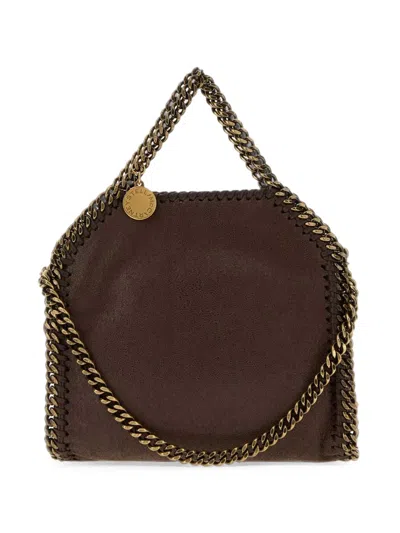 Stella Mccartney Mini Chocolate Shaggy Deer Falabella Handbag In Brown