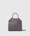 Stella Mccartney Falabella Tiny Crossbody Bag In Gray