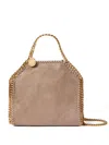 Stella Mccartney Hexagonal-shaped Textured Bag With Chain Strap In Neutral