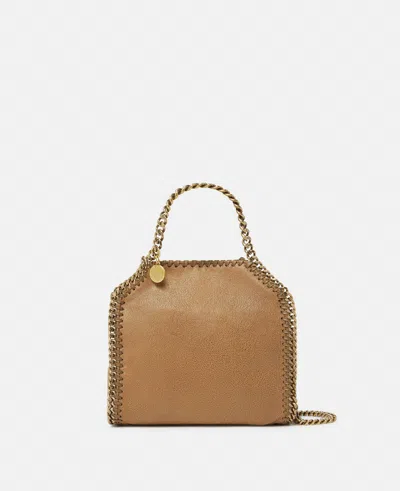 Stella Mccartney Falabella Tiny Tote Bag In Pecan Brown