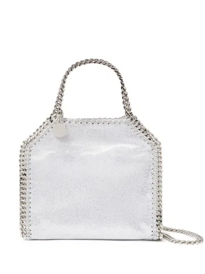 Stella Mccartney Falabella Tiny Tote Bag In Silver