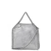 Stella Mccartney Falabella Tiny Tote Bag In Silver Tone