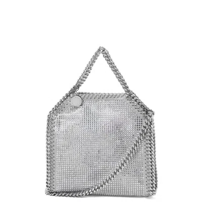 Stella Mccartney Falabella Tiny Tote Bag In Silver Tone