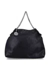 Stella Mccartney Soft Textured Black Bag With Elegant Chain Strap In 黑色