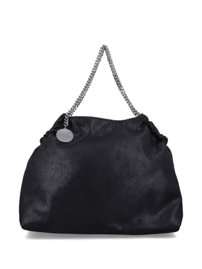 Stella Mccartney Soft Textured Black Bag With Elegant Chain Strap