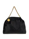 Stella Mccartney Large Quilted Chain Strap Shopping Bag In Black