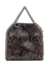 Stella Mccartney Falabella Tiny Shoulder Bag In Python Print Polyester In Brown