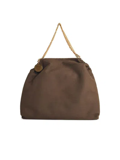 Stella Mccartney 'falabella Tote' Brown Vegan Leather Bag With Drawstring