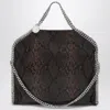 Stella Mccartney Falabella Tote Fold Over With Snake Print In Brown