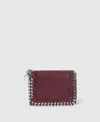 Stella Mccartney Falabella Slip Cardholder In Burgundy