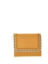 Stella Mccartney Falabella Tri-fold Wallet In Amber