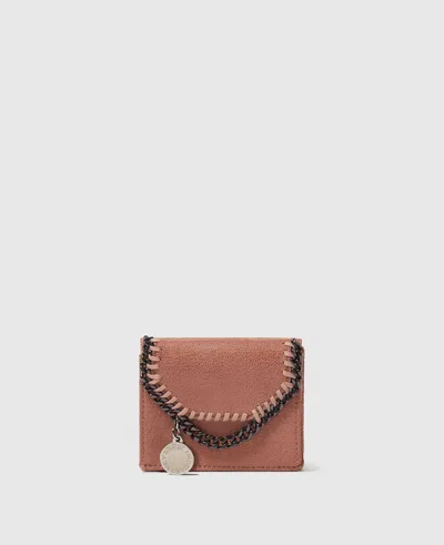 Stella Mccartney Falabella Tri-fold Wallet In Brown