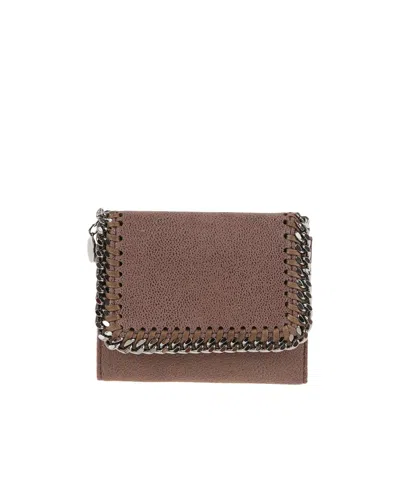 Stella Mccartney Falabella Tri-fold Wallet In Brown