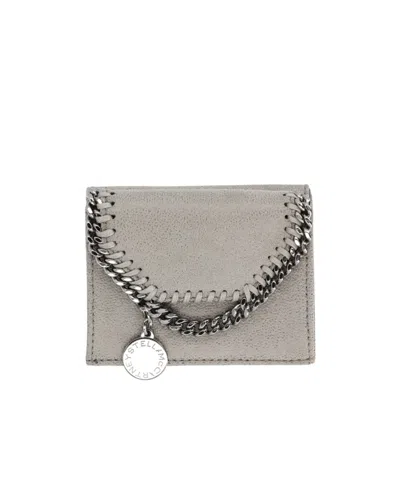 Stella Mccartney Falabella Tri-fold Wallet In Gray