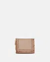 Stella Mccartney Falabella Tri-fold Wallet In Green