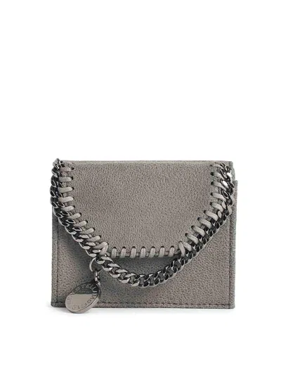 Stella Mccartney Falabella Tri Fold Wallet In  Grey In Gray