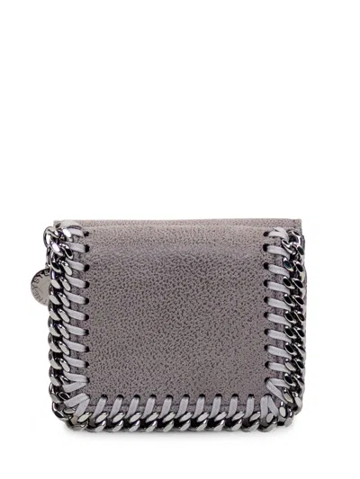 Stella Mccartney Falabella Tri-fold Wallet In Light Grey