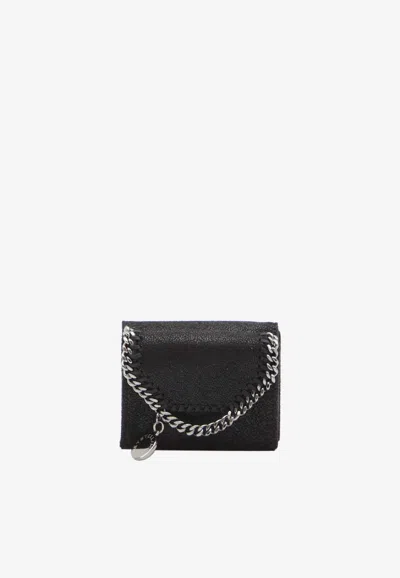 Stella Mccartney Falabella Trifold Wallet In Black