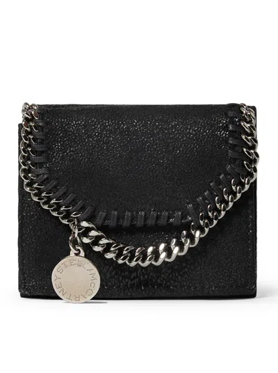Stella Mccartney Falabella Tri-fold Wallet In Black