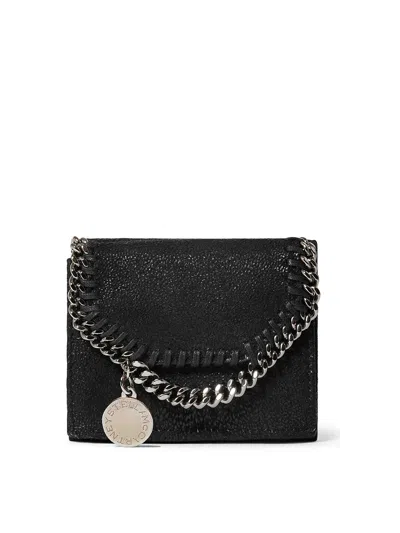 Stella Mccartney Falabella Tri-fold Wallet In Black