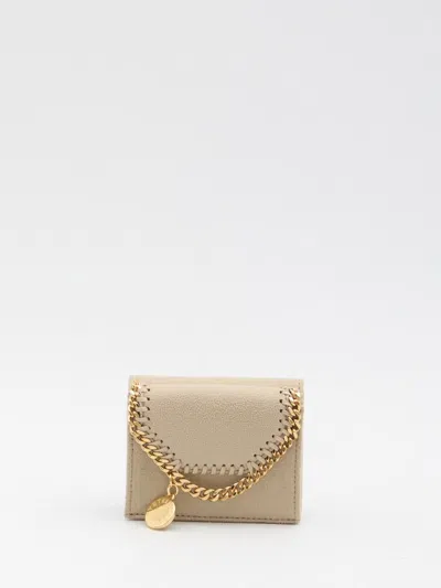 Stella Mccartney Falabella Trifold Wallet In Gold