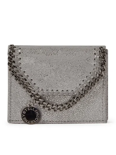 Stella Mccartney Falabella Tri-fold Wallet In Gray