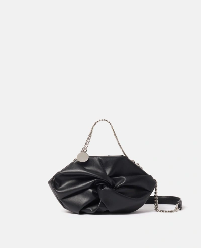 Stella Mccartney Falabella Twist-front Shoulder Bag In Black