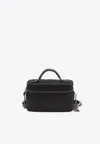 Stella Mccartney Womens Black Falabella Shaggy Woven Vanity Case In Black