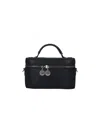 Stella Mccartney Womens Black Falabella Shaggy Woven Vanity Case In Black