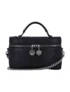Stella Mccartney Womens Black Falabella Shaggy Woven Vanity Case