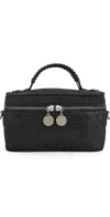 Stella Mccartney Womens Black Falabella Shaggy Woven Vanity Case