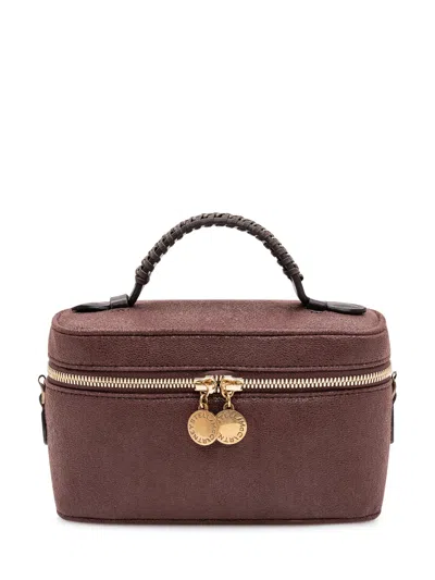 Stella Mccartney Falabella Vanity Case Shoulder Bag In Mahogany