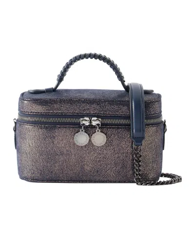 Stella Mccartney Falabella Vanity Metallic Vegetarian Suede Shoulder Bag In Pattern