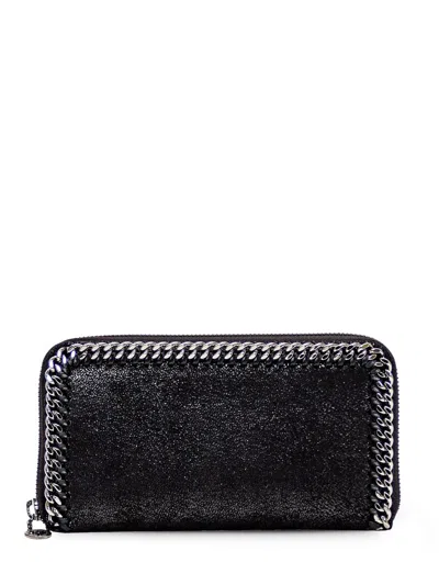 Stella Mccartney Falabella Continental Wallet In Black