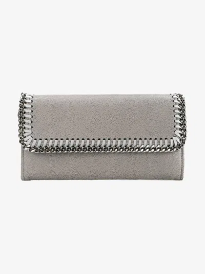 Stella Mccartney Falabella Wallet In Grey