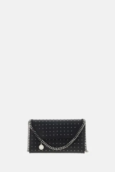 Stella Mccartney Falabella Wallet Bag With Star Studs - Limited Edition In Black