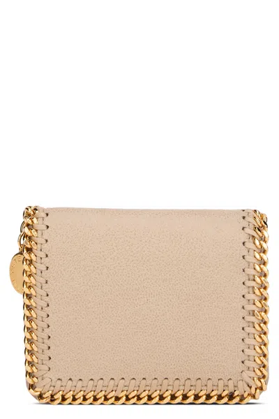 Stella Mccartney Falabella Wallet In Beige