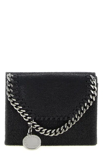 Stella Mccartney Falabella Trifold Wallet In Black
