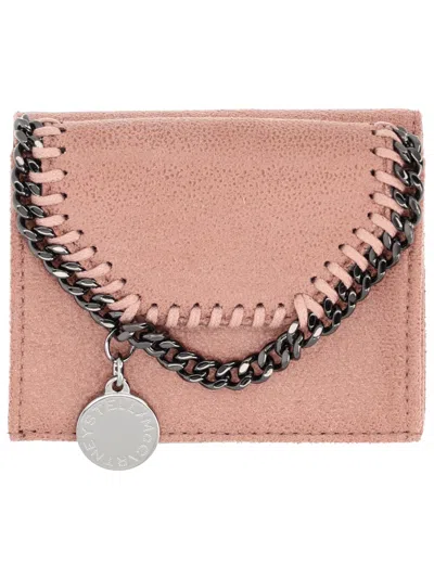Stella Mccartney Foldable Chain Detail Purse And Cardholder In Brown