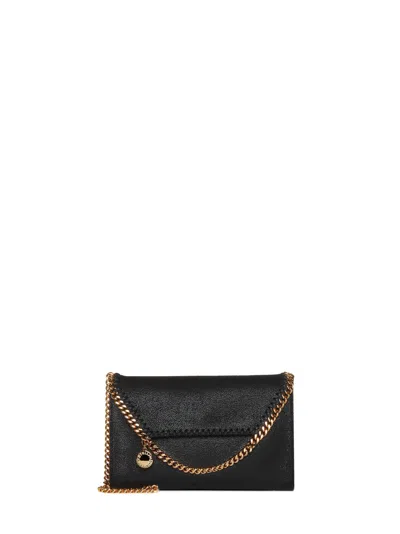 Stella Mccartney Falabella Wallet Crossbody Bag In Black