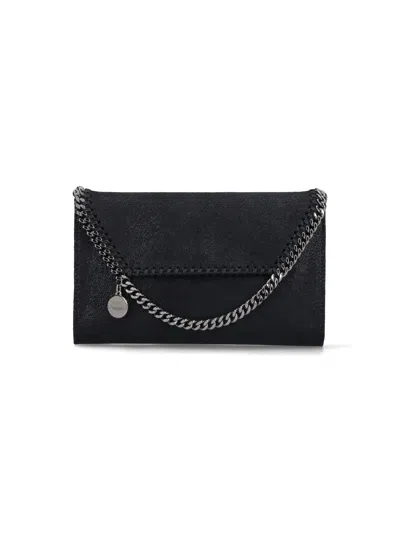 Stella Mccartney Falabella Wallet Crossbody Bag In Black