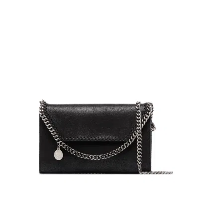 Stella Mccartney Falabella Wallet Crossbody Bag In Black