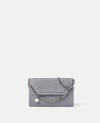 Stella Mccartney Falabella Wallet Crossbody Bag In Blue Grey