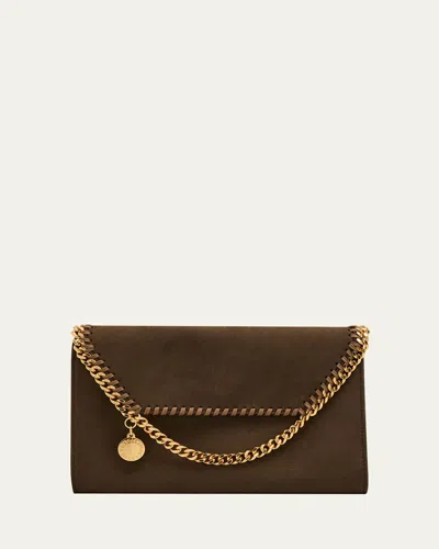 Stella Mccartney Falabella Wallet Crossbody Bag In Brown