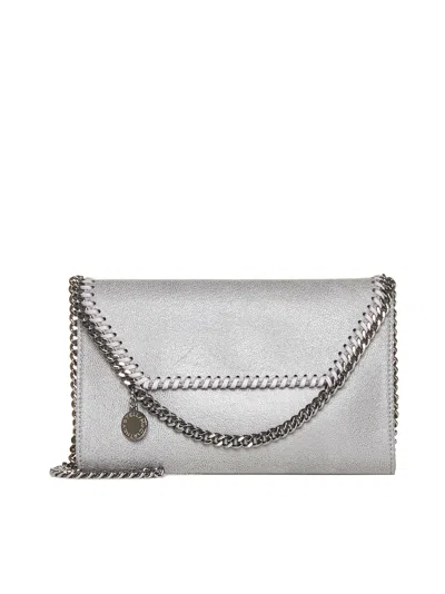 Stella Mccartney Falabella Wallet Crossbody Bag In Gray