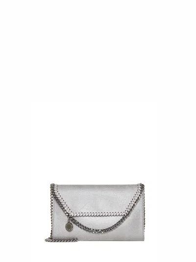 Stella Mccartney Falabella Wallet Crossbody Bag In Gray