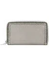Stella Mccartney Falabella Chain Detail Zip-around Wallet In Gray